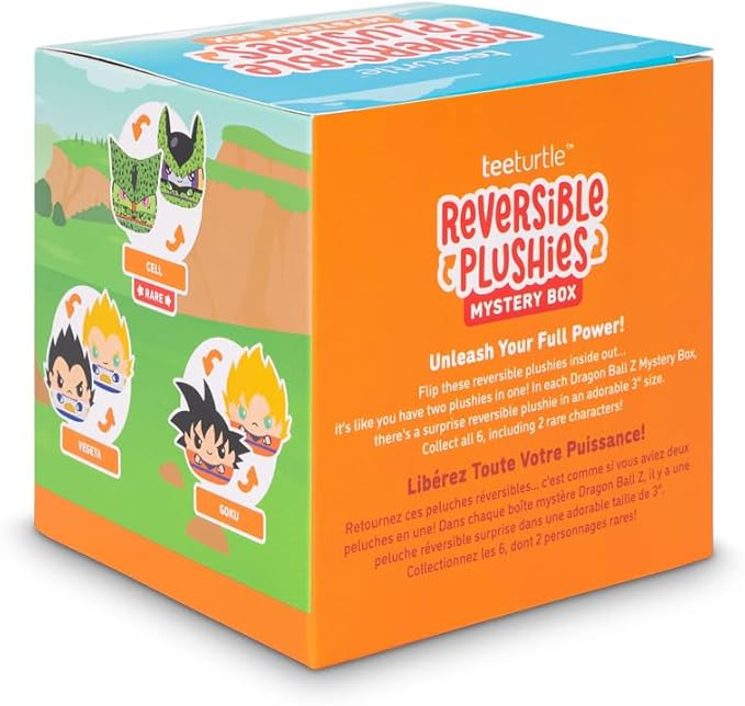 TeeTurtle Dragon Ball Z 3" Reversible Plush Mystery Box - Set of 12 Boxes - Officially Licensed Cute Kawaii Anime Soft Stuffed Animal