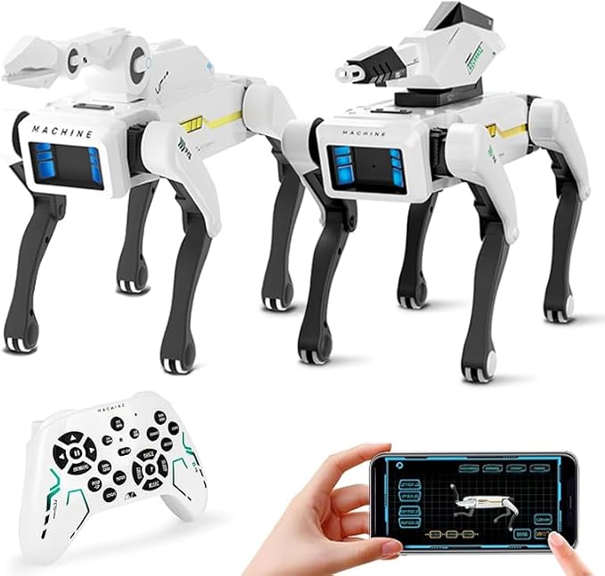 Smart Robot Dog 2 in 1- Interactive STEM Pet with Voice Control, 30+ Actions & APP Programming, Durable Design for Kids Age 6+ (Compatible with iOS/Android)