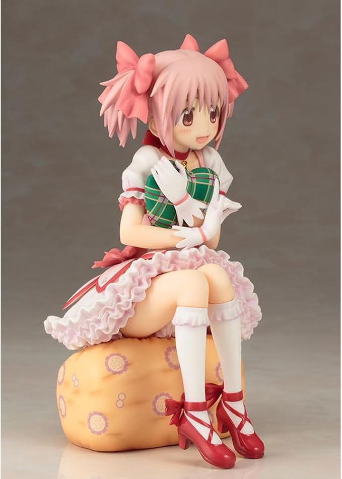QAHEART Anime AkemiHomura Figure Madoka Kaname Action Figure Anime Girl Sitting Statue Figurine 5.51in