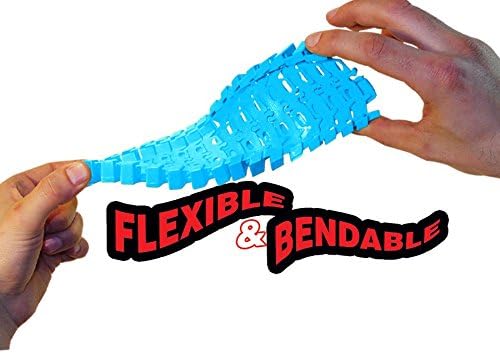 Mindscope Twister Tracks Neon Glow in the Dark 221 Piece (11 feet) of Flexible Assembly Track Race Series