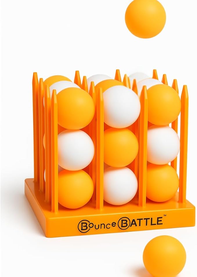 Bounce Battle Marbled Edition Game Set - Fast-Paced Ball Bounce Game, 27 Balls - Ages 8+