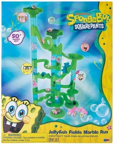 Spongebob Squarepants Jellyfish Fields Marble Run, 50+ Piece Set, Ages 6+