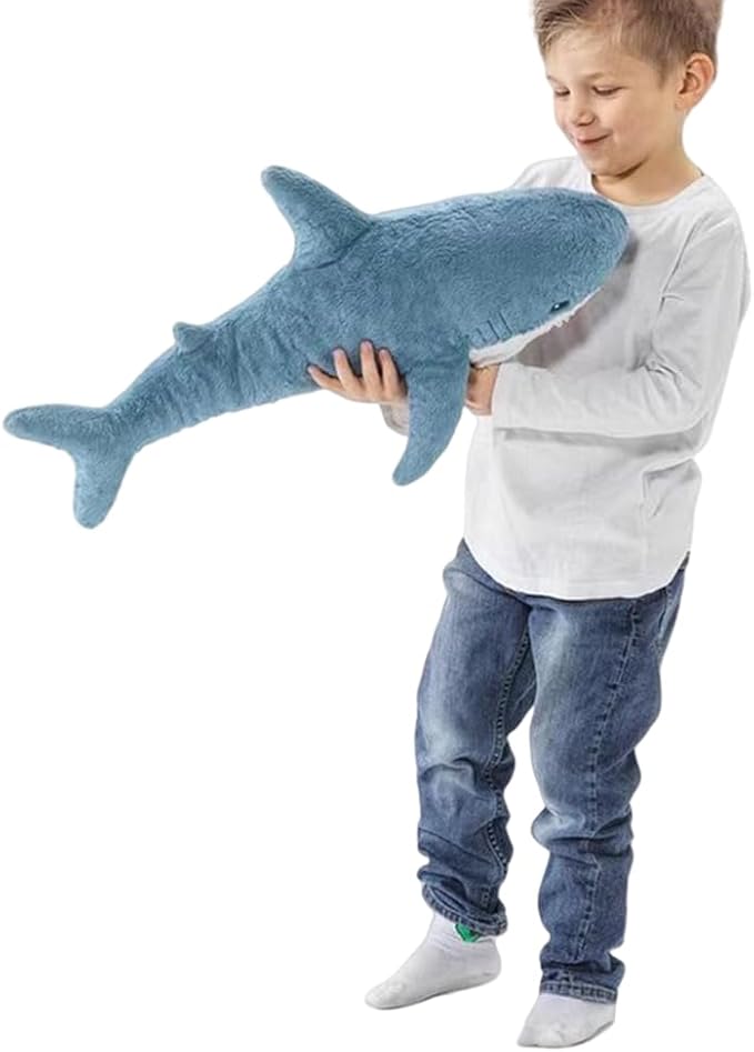 XIYUAN 23.6inchShark Plush Stuffed Toy Pillow Soft Cute Shark Throw Pillow Cushion Large Shark Plush Stuffed Animal Toy CushionPillow Kids and Adult Gift