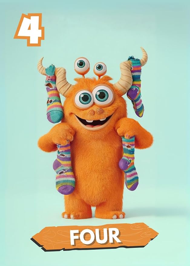 Trash Monsters - Card Game, Easy Number Sequencing Game with Fun Monsters | Ages 3 and up | Kids & Family Nights | Simple to Learn