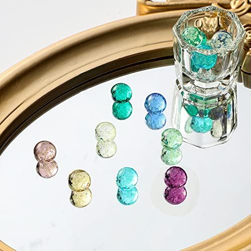 48 Pieces Marbles Glow in The Dark for Kids Mixed Colors Luminous Glass Marbles Runs for Kids Games DIY and Home Decoration(1 CM/ 0.4 Inch)