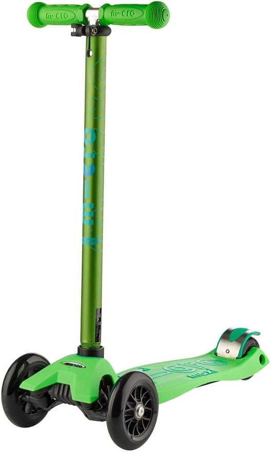 Micro Kickboard | Maxi Scooter for Ages 5-12 | Children up to 110 lbs | 3 Wheel Lean-to-Steer Design | Adjustable T Bar | Smooth Ride PU Wheels | Swiss Design