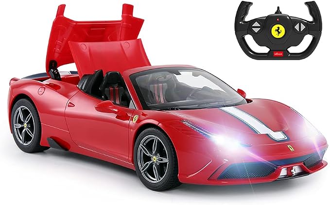 Rastar RC Car | Radio Remote Control Car 1/14 Scale Ferrari 458 Special A, Model Toy Car for Kids, Auto Open & Close, Red