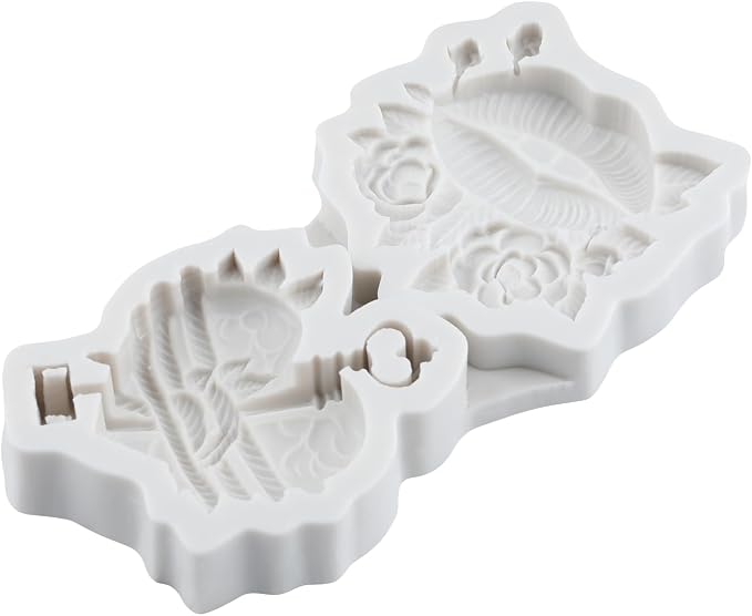 Rose Lips Polymer Clay Mold Love Rose Lips Silicone Molds for DIY Crafts Epoxy Resin Casting Air Dry Polymer Clay Plaster Jewelry Making