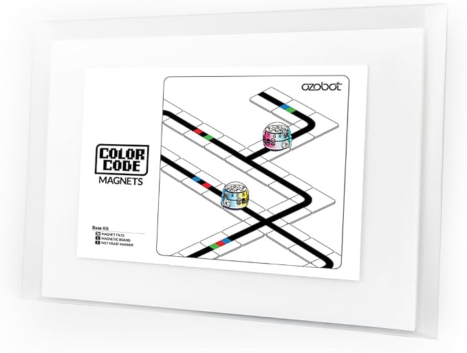 Ozobot Color Code Magnets Base Kit, Interactive Coding Learning Tool for Kids Ages 5+, Enhances Logic & Problem Solving Skills, Classroom Education, 36 Tiles, Evo Required Not Included