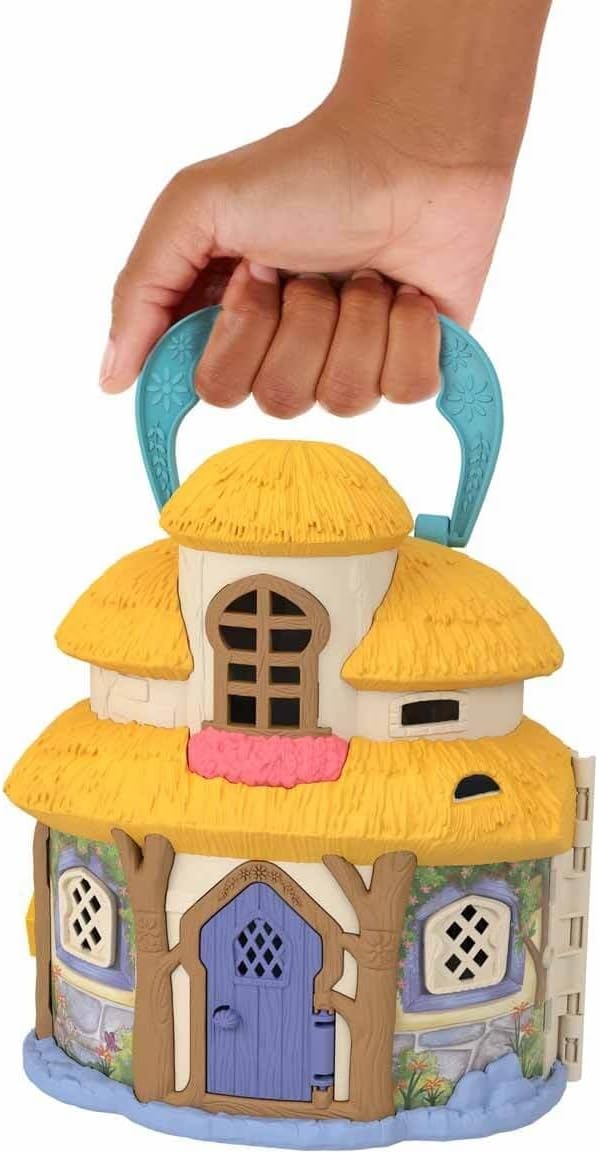 Mattel Disney's Wish Mini Doll & Dollhouse Playset, Asha of Rosas Cottage with Micro Doll, Star Figure & 15+ Furniture & Accessories, Travel Toys