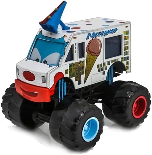 Movie Cars 2 3 Curz Mater Black Storm Jackson Danny Swervez Giant Wheels Cars Diecast Vehicles Toys Set Children Car Toy Friction Powered Truck Toy (BF-Icecreamer)