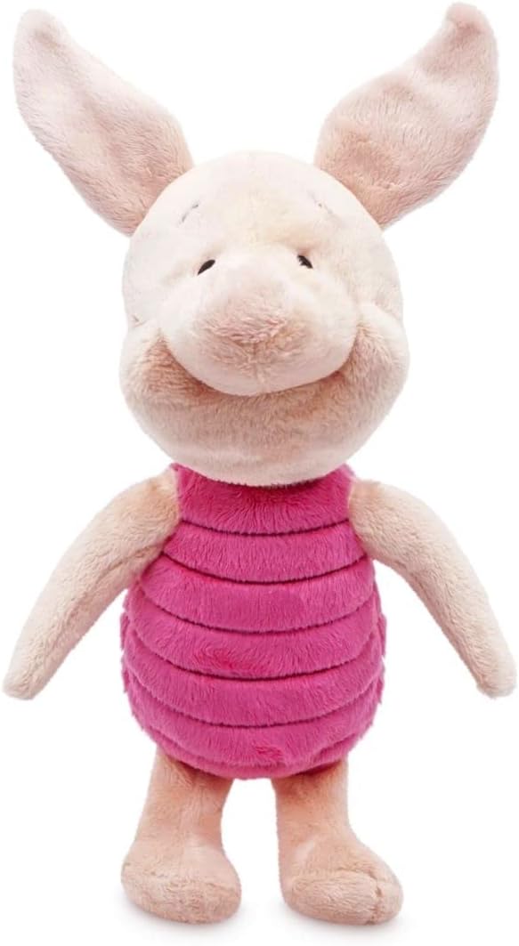 Disney Store Official Piglet Medium Soft Toy for Kids, Cuddly Character with Fuzzy Texture and Embroidered Details, Flexible Floppy Ears, Disney Plushy Suitable for All Ages