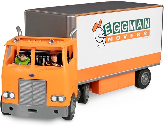 Disney Store Official Toy Story Moving Truck Vehicle Play Set - Eggman Movers Truck with Trailer, Andy's Room, Woody, Buzz Lightyear, Rex, RC, & Hamm Plus Accessories