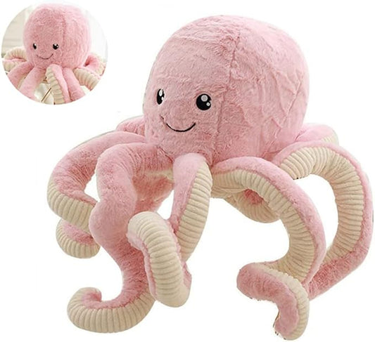 JOSON Cute Octopus Plush Toys, Soft Octopus Stuffed Animals, Girls and Boys Adult Birthday (16 Inch, Pink)