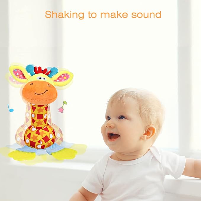 Baby Rattles Toys for 0-6-12 Months, Newborn Shaker Sensory Toys for 3-12 M