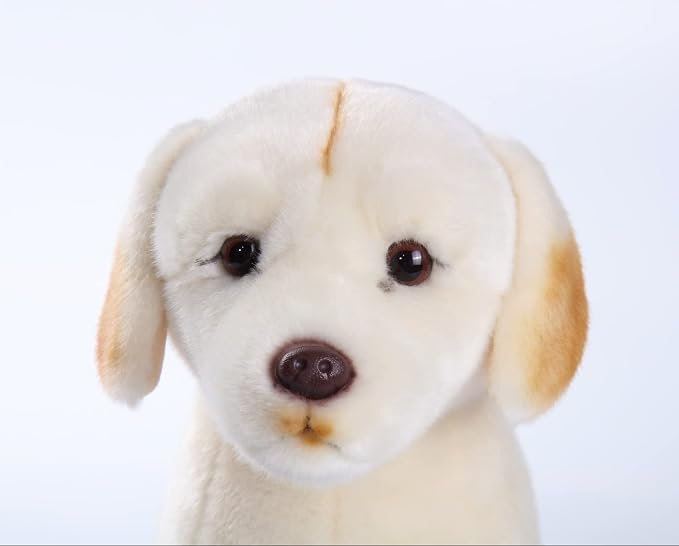 CU-MATE 10" Labrador Retriever Stuffed Dog Animal Simulation-Realistic & Lifelike Soft Handmade Sittin Dog Plush Toy Puppy -Present Gift for Boys and Girls