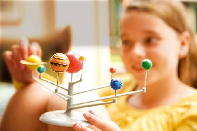 4M: Solar System Planetarium - Assemble Your Own 11.8" Model, Snap-Together, Glow-in-The-Dark Paint, DIY STEM Craft & Science Project Kit, Kids 8+