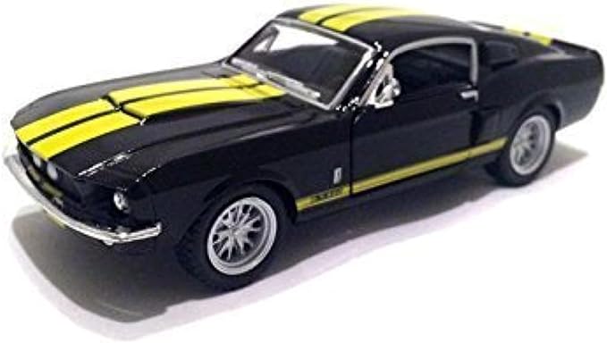 KiNSMART - 1967 Ford Shelby Mustang GT500 1:38 Scale 5" Die Cast Metal Model Toy Muscle Car (Black)