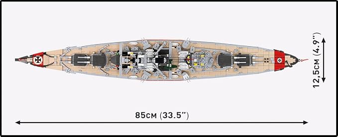 COBI Historical Collection WWII Battleship Bismarck, 3204 Pieces