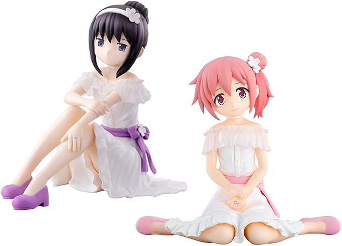 QAHEART Anime AkemiHomura Figure Madoka Kaname Action Figure Anime Girl Sitting Model Statue Figurine Ornaments