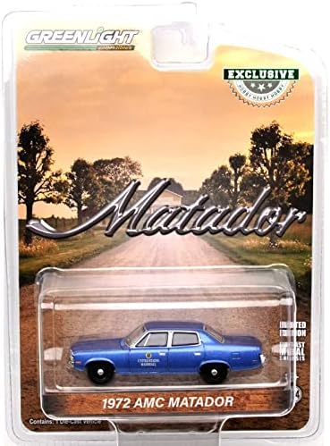 GREENLIGHT 1:64SCALE 1972 AMC MATADOR - UNITED STATES MARSHALL GREEN LIGHT 1:64 Scale 1972 AMC Matador - United State Marshall
