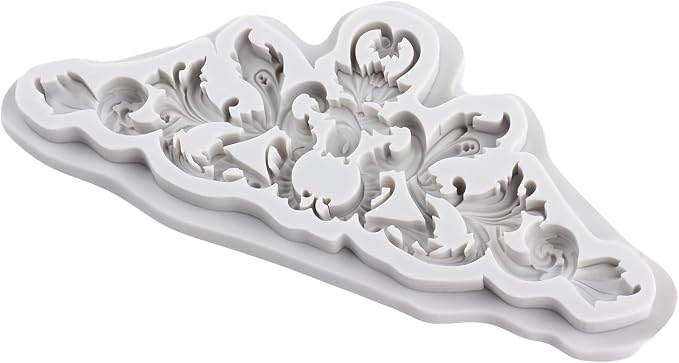 Baroque Polymer Clay Molds Curlicues Scroll Lace Relief Flower Silicone Mold for DIY Crafts Epoxy Resin Casting Air Dry Polymer Clay Plaster Jewelry Making