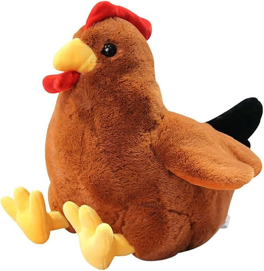 Ryttir Large Chicken Plush - 17.7" Extra Soft Chicken Stuffed Animal Hugging Pillow with Rotund Belly,Safety Nursery Decor & Sensory Comfort,Cuddle Companion for Age 0+(Birthday Gender Neutral Gift)
