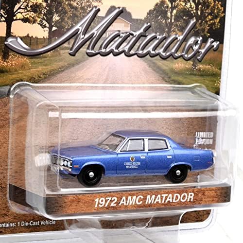 GREENLIGHT 1:64SCALE 1972 AMC MATADOR - UNITED STATES MARSHALL GREEN LIGHT 1:64 Scale 1972 AMC Matador - United State Marshall