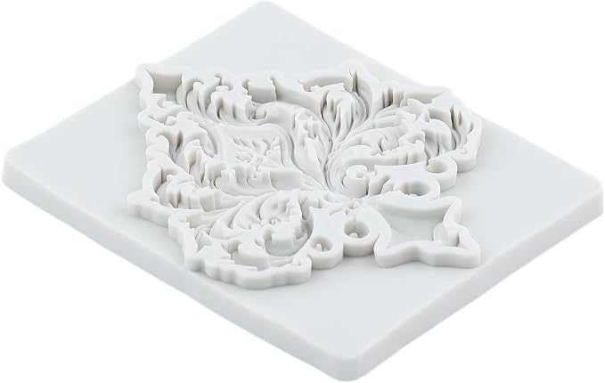 Baroque Scroll Relief Silicone Molds Relief Flower Lace Filigree Polymer Clay Mold for DIY Crafts Epoxy Resin Casting Air Dry Polymer Clay Plaster Jewelry Making