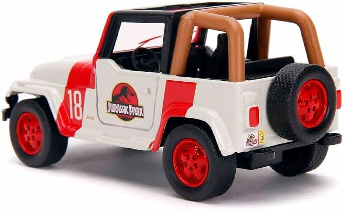 Jada Toys Jurassic World 1:32 Jeep Wrangler Die-cast Car, Toys for Kids and Adults