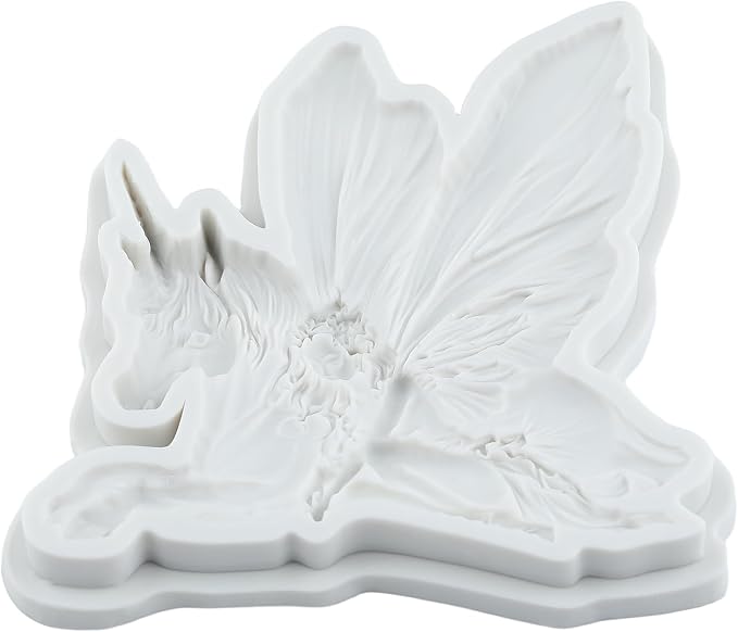 Flower Fairy Unicorns Polymer Clay Mold Angel Unicorns Silicone Molds for DIY Craft Epoxy Resin Casting Polymer Clay Tools Crafts Air Dry Jewelry Making