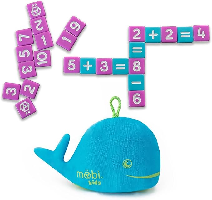 Mobi Kids Educational Math Game - Addition, Subtraction, Multiplication & Division in a Crossword Grid & Numerical Function Tiles, Learning Math Games Kids - for Children Ages 4-8