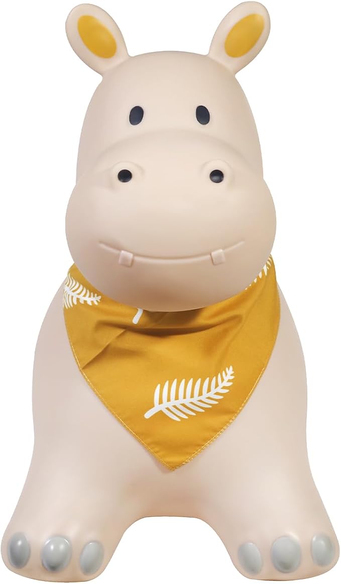 Kindsgut Bouncy Animal Hopper – Inflatable Bouncing Ride-On Toy for Kids & Toddlers Age 2+, Designed in Germany, Indoor & Outdoor, Hippo