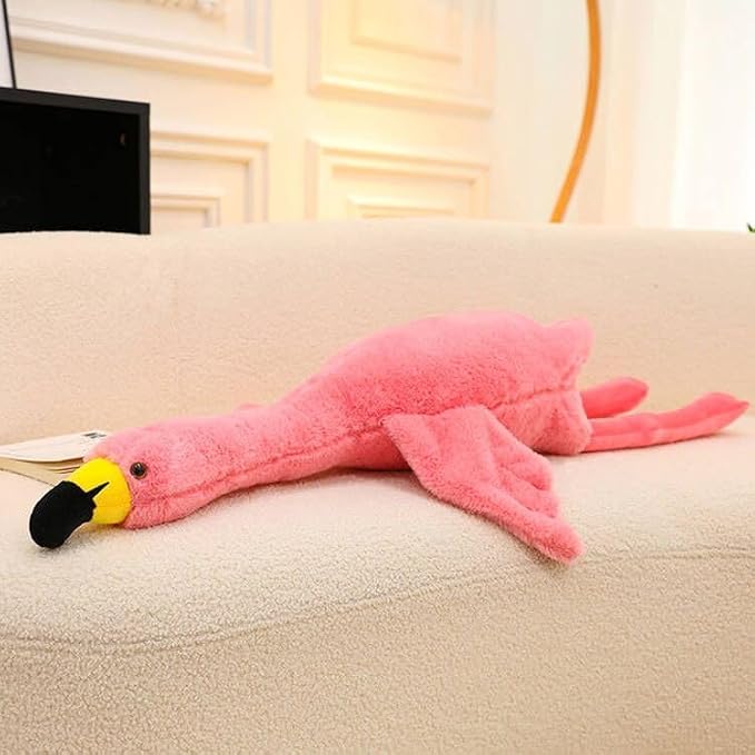 Pink Flamingo Plush Pillow Stuffed Animal - 34 Inch Ultra Soft & Cute Flamingo Gift, Huggable Stress Relief for Bedroom, Office, Car, for Kids, Adults, Girls（Pink）