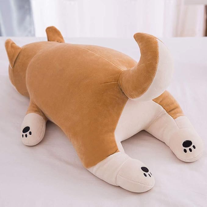 Stuffed Plush Shiba Inu Animal Toy 20 Inch Dog Corgi Akita Animal Stuffed Plushies Super Soft Cute Cuddly Pillow Cushion Stuff Dolls Gift for Children Kids Boys Girls Room Decoration, 20Inches