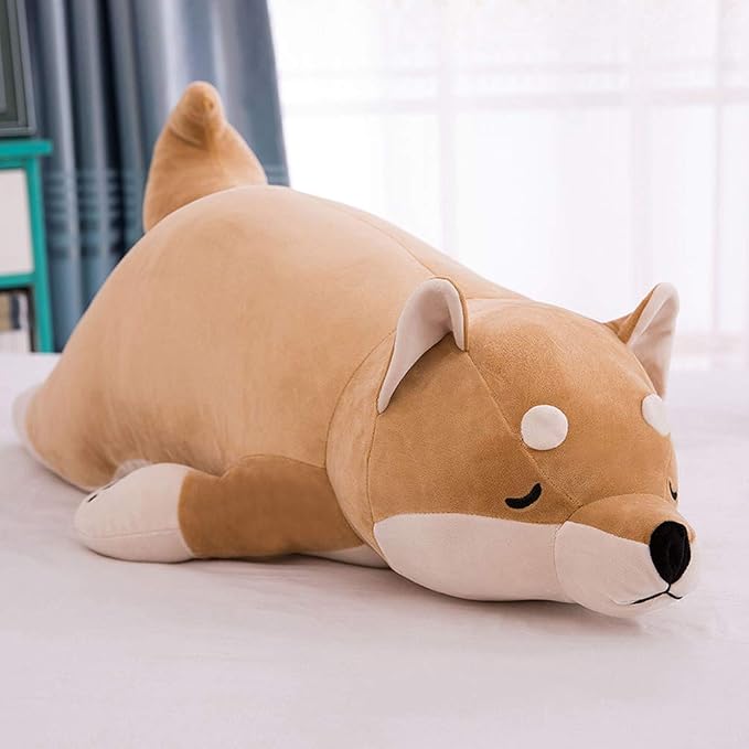 Stuffed Plush Shiba Inu Animal Toy 20 Inch Dog Corgi Akita Animal Stuffed Plushies Super Soft Cute Cuddly Pillow Cushion Stuff Dolls Gift for Children Kids Boys Girls Room Decoration, 20Inches