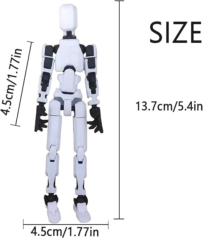 2026 New Assembly Completed-Titan 13 Action Figure,Dummy Robot 13 Action Figures Set,3D Printed Multi-Jointed Action Figures,Nova 13 Action Figure for Collectors Desktop Decorations (White)
