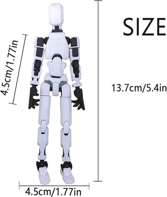 Dumwick Assembly Completed Titan 13 Action Figure Set,Titan 13 Robot Action Figures 3D Printed Multi Jointed Movable,Nova 13 Action Figure,Decorations for Action Figures (5pcs,Assembly Completed)