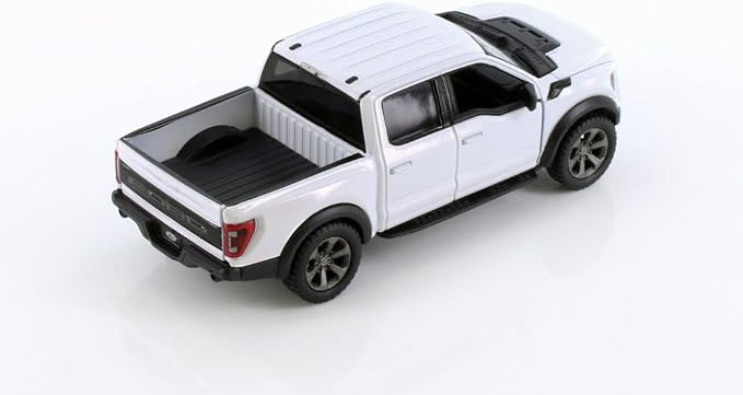 KiNSMART - 2022 Ford F-150 Raptor 5" 1:46 Scale Die Cast Model Toy Truck (White)