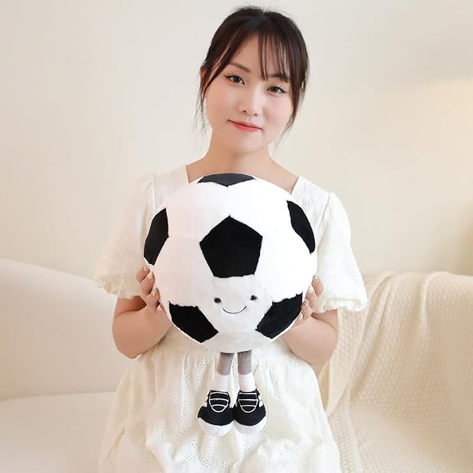 13.7" Cute Football Plush Toys Soft Stuffed Sport Throw Pillow Plush Ball Gift for Kids Birthday and Christmas Decoration (Football)