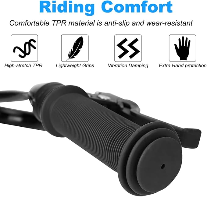 Kids Bike Grips - 105mm Bicycle Handlebar Grips With Mushroom Pattern for Bikes, Balance Bikes, and Kick Scooters