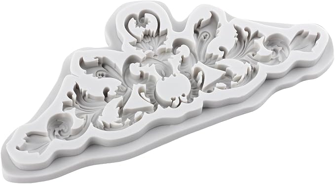 Baroque Polymer Clay Molds Curlicues Scroll Lace Relief Flower Silicone Mold for DIY Crafts Epoxy Resin Casting Air Dry Polymer Clay Plaster Jewelry Making