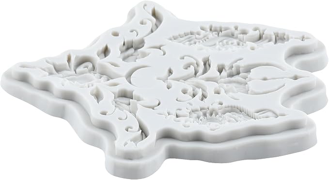 Baroque Lace Silicone Mold Relief Flower Filigree Polymer Clay Molds for DIY Crafts Epoxy Resin Casting Air Dry Polymer Clay Plaster Jewelry Making
