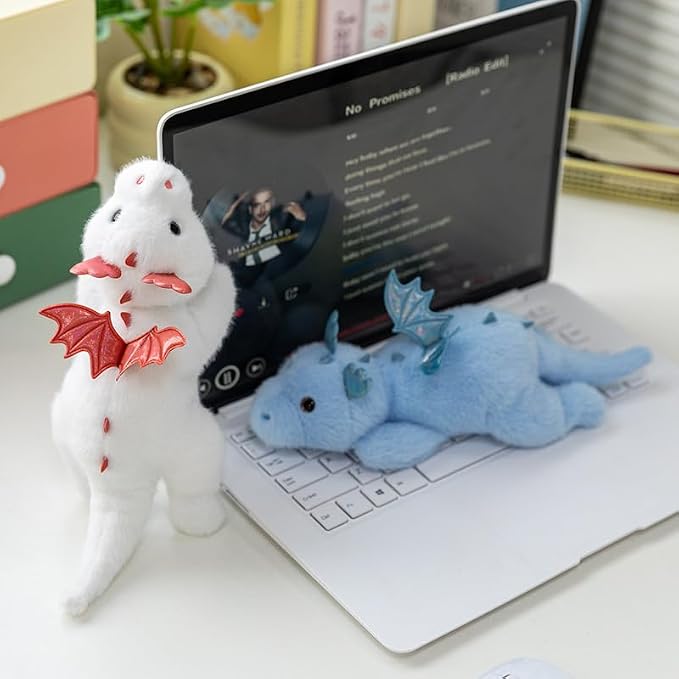 7.8inch Dinosaur Stuffed Animal, Dino Plush Toy, Birthday Xmas Gift for Kids (Blue Dinosaur)