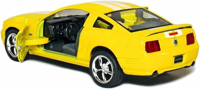 KiNSMART - 2006 Ford Mustang GT 1:38 Scale 5" Die Cast Metal Model Toy Car (Yellow Race)