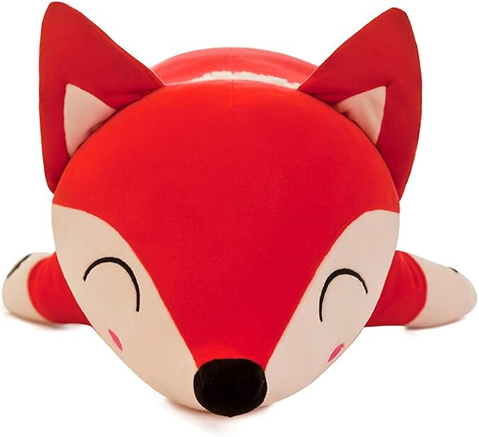 Stuffed Fox Animal Plush Toy 20 Inches Red Large Animal Stuffed Plushies Super Soft Cute Cuddly Pillow Cushion Stuff Dolls Birthday Xmas Gifts for Children Kids Boys Girls Room Decor, 20Inches