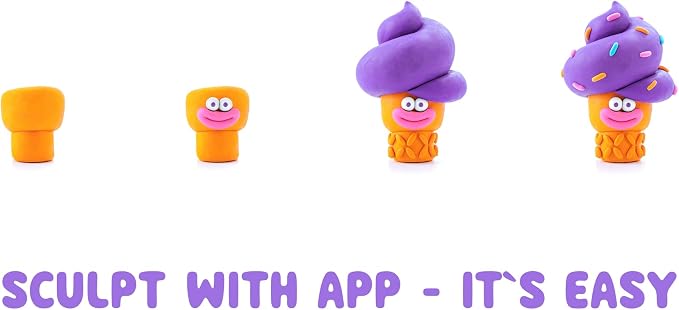 Hey Clay 15 Cans Set - Colourful Modelling Kids Air-Dry Clay 15 Cans with Sculpting Tools and Fun Interactive Instructions for Children Age 3+ (Nice Ice Cream)