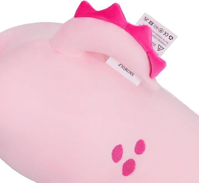 Long Axolotl Stuffed Animals 27.6 inch, Soft Long Axolotl Plush Pillow Cute Plush Pillow Gifts for Kids Girlfriend, Pink