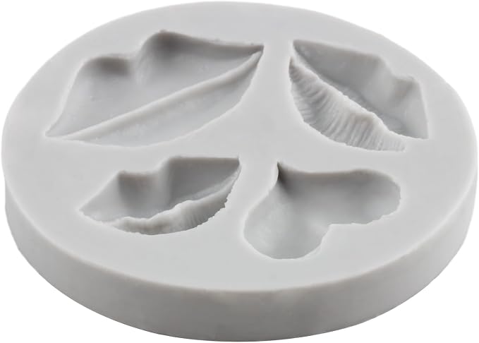Sexy Kiss Lips Polymer Clay Mold Love Heart Lips Resin Silicone Molds for DIY Crafts Epoxy Resin Casting Air Dry Polymer Clay Plaster Jewelry Making