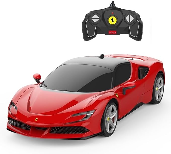 RASTAR Ferrari SF90 Stradale Remote Control Car, 1:18 Scale, Red